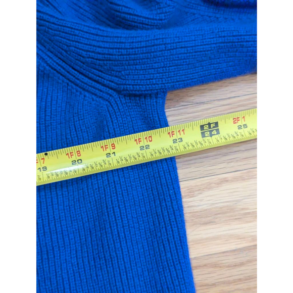 Talbots Textured Knit Puff Sleeve Cardigan Sweater Plus Size 2X Blue - Picture 8 of 11